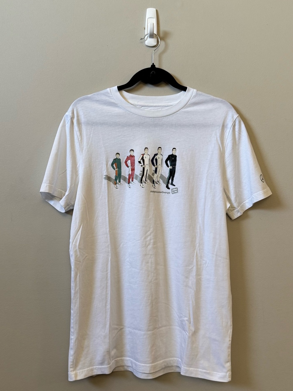 Formula one team Mercedes George Russell short sleeve graphic t-shirt